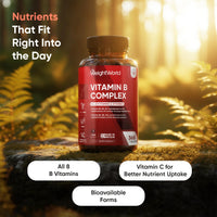 WeightWorld Vitamin B Complex Supplement - 365 Tablets - 1 Year Supply - with All 8 B Vitamins & VIT C - 1 Tablet-a-Day - Non-GMO, Gluten-Free & Vegan-Friendly - for Men & Women