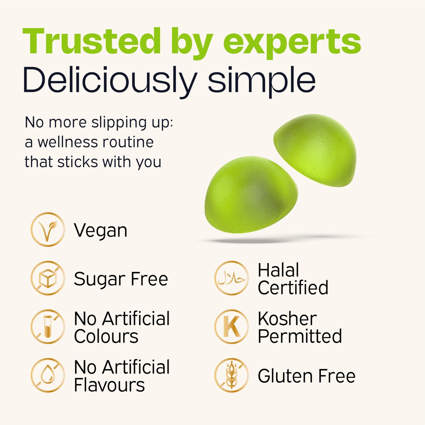 Nutriburst NutriGreens • 22 Plants + Cultures • Vegan & Sugar Free Gummies