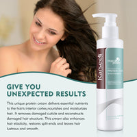 Karseell Repair Protein Cream Leave-In Conditioner Hair Treatment Organic Protein Cream for Dry Damaged Hair 150ml