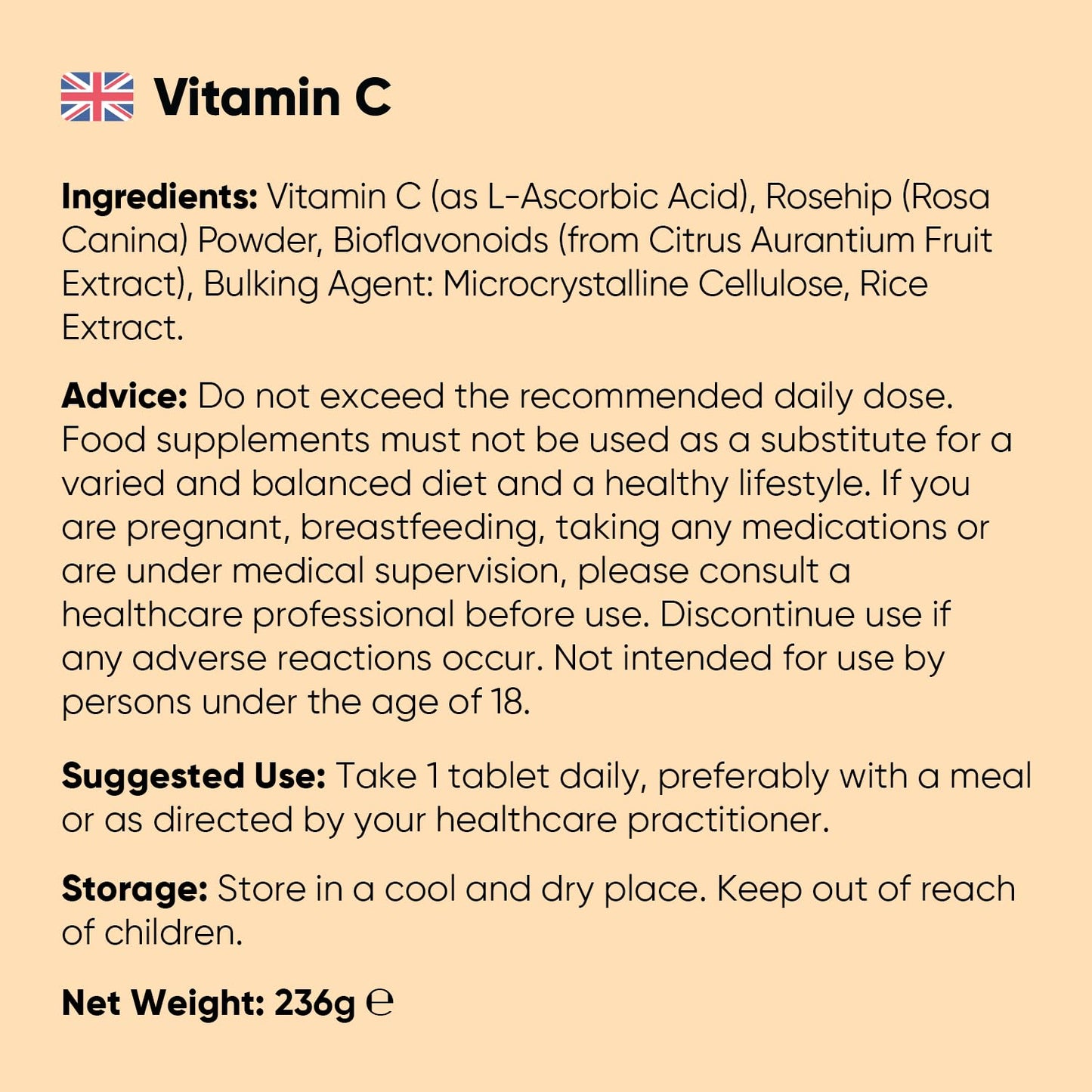 WeightWorld Vitamin C Tablets 1000mg - 180 Tablets - 6 Months Supply - Added Rosehips & Bioflavonoids - 1 per Day - Vegan & Non-GMO - VIT C Supplement (As L-Ascorbic Acid) - Easy-to-Break Pills - Made in the UK