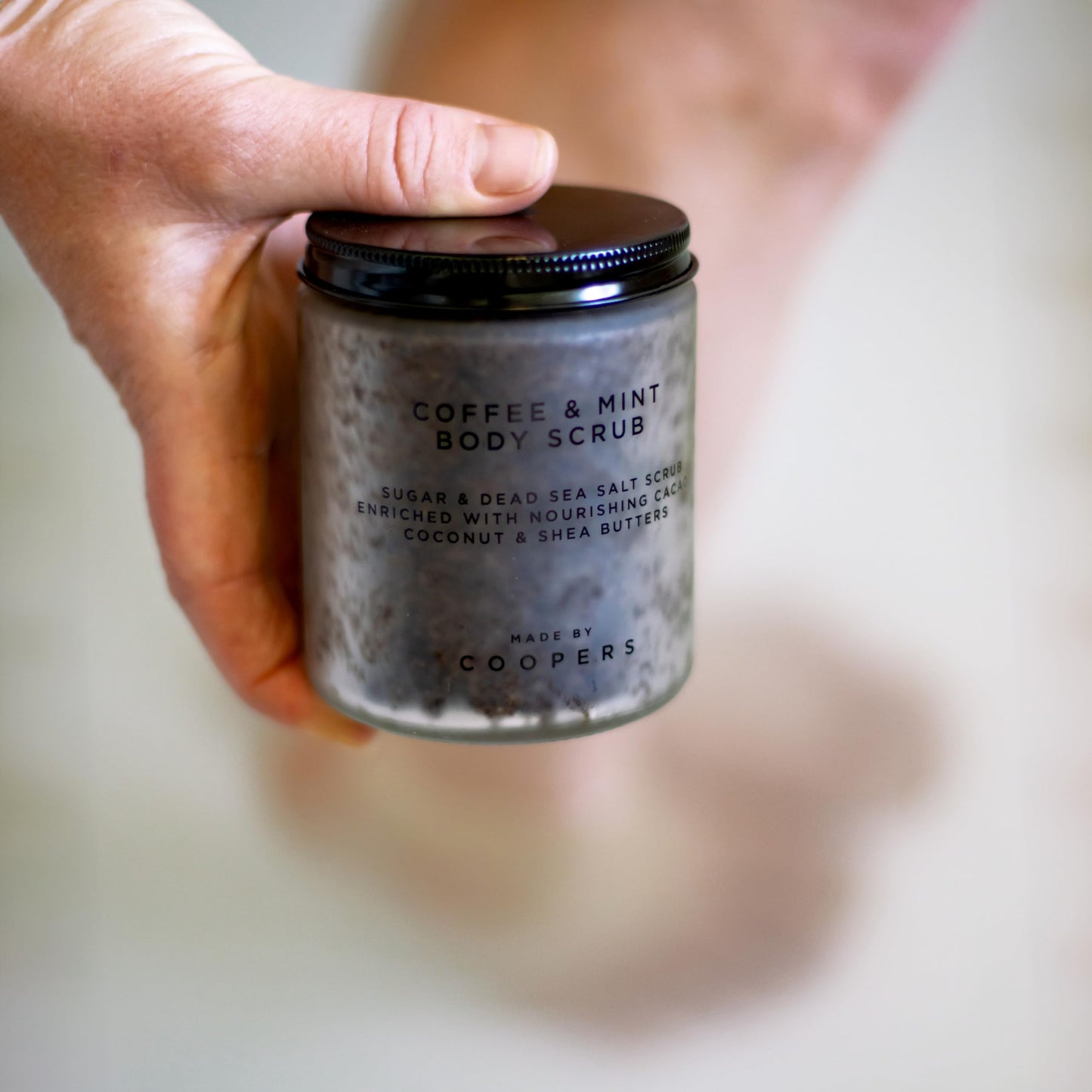 Made by Coopers Apothecary Made By Coopers Coffee Mint Sugar and Dead Sea Salt Body Scrub - Invigorating Exfoliation with Natural Ingredients for Radiant Skin - Energizing Coffee and Mint Infusion - 250g Full Body Treatment
