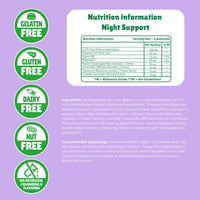 Chewy Vites Adult Gummies Night Support 60 Gummy Vitamins |with 5-HTP,Magnesium, Theanine, Chamomile & Lavender | Non-Melatonin | Herbal Night Support |1 Months Supply | Berry Flavour