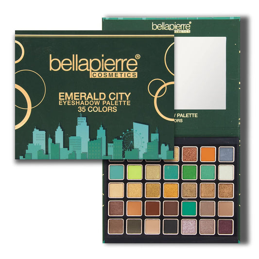 bellapierre Bellapierre Emerald City Eyeshadow Palette | 35 Shades in Matte, Satin, Shimmer, & Foil Finishes | Non-Toxic & Paraben Free | Vegan & Cruelty Free