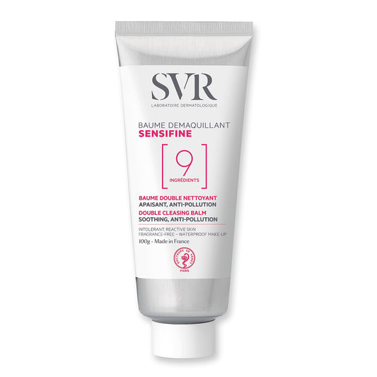 SVR SENSIFINE Soothing Balm-In-Oil Face Cleanser/Makeup Remover with Coconut Oil and Shea Butter for Sensitive, Intolerant, Reactive Skin, 9 Ingredient Minimalist Formula, 100ml