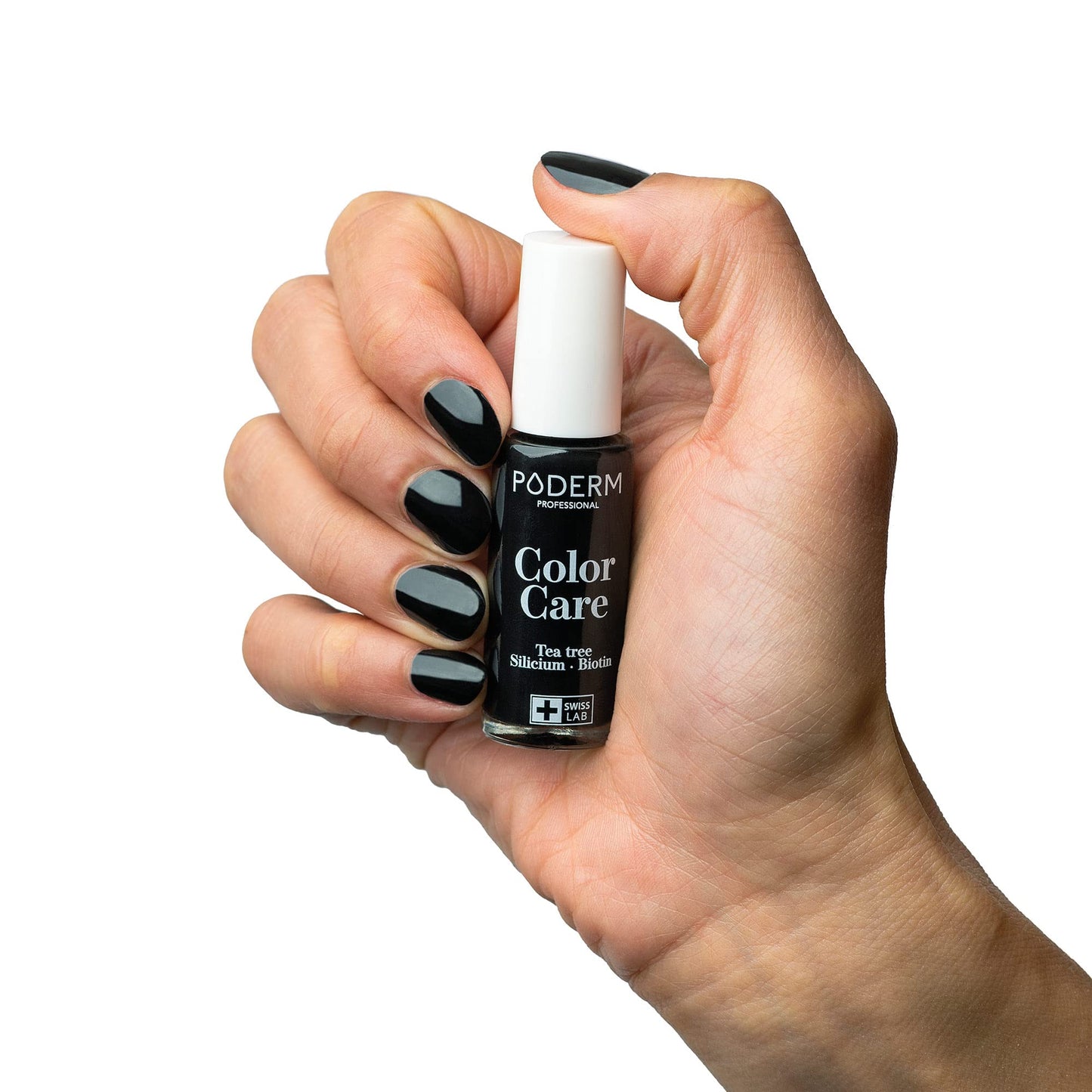 PODERM - FUNGAL NAIL INFECTIONS - Black nail varnish TEA TREE - Prevention & Treatment of Nails Yellowed/Damaged by FUNGAL INFECTIONS - TREATS & COLOURS - foot/hand treatment - Swiss Made