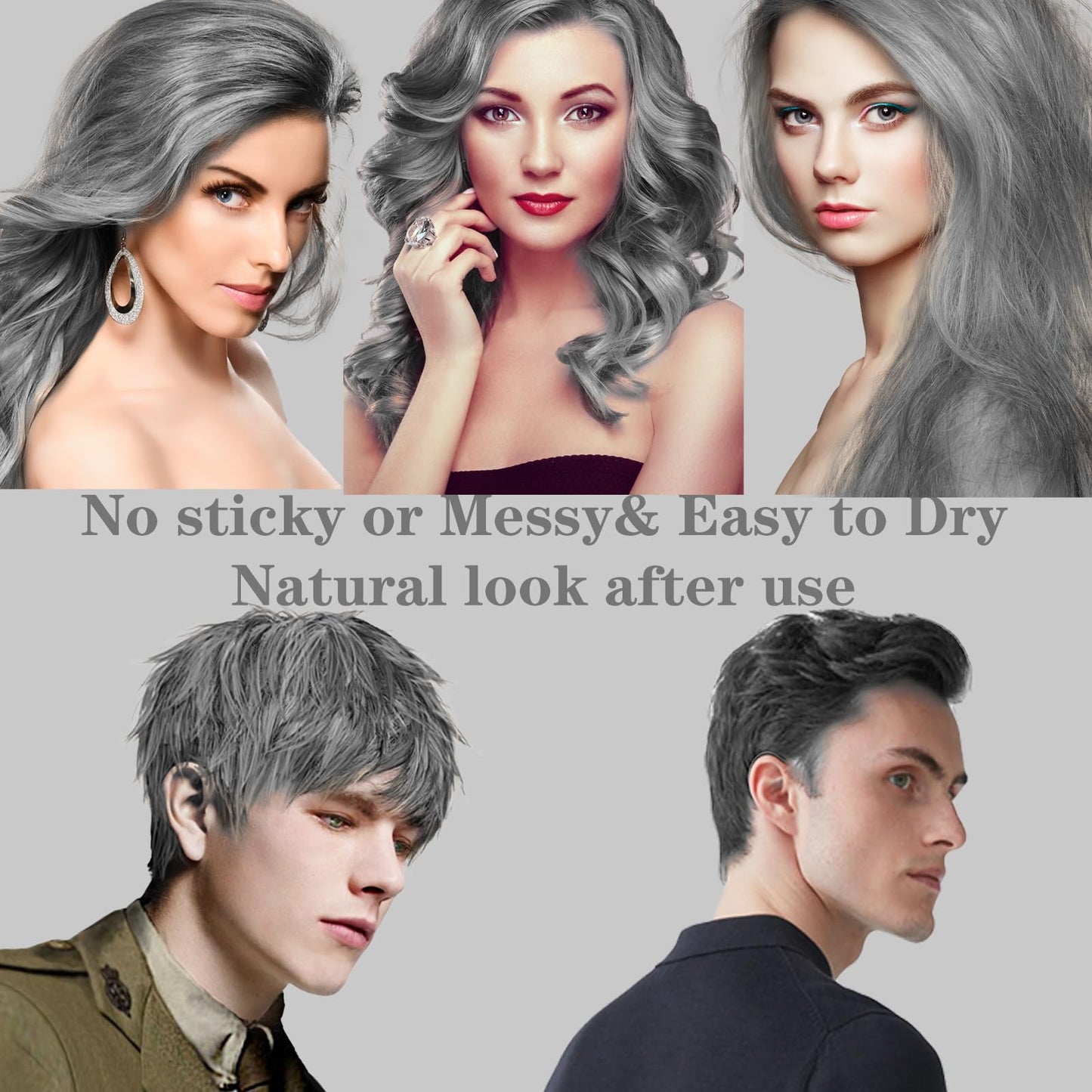 HAIOLORPRO HaiolorPro Silver Gray Hair Colour Wax Temporary