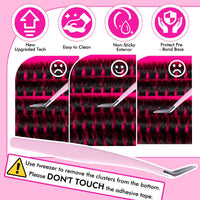 PURELEOR DIY Eyelash Extension Kit Cluster Lashes 50D Curl 10-16mm Mixed DIY Lash Extensions with 2 in 1 Bond and Seal Applicators