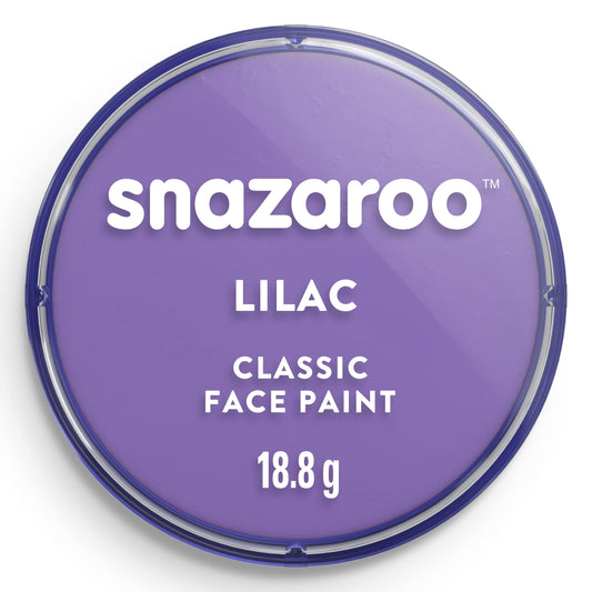 Snazaroo Classic Face and Body Paint for Kids and Adults, Lilac Colour, Water Based, Easily Washable, Non-Toxic, Makeup, Body Painting for Parties, for Ages 3+