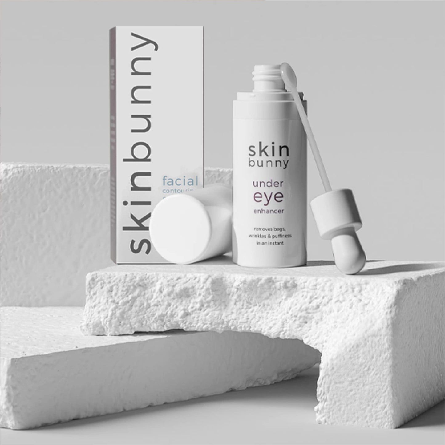 Skin Bunny Under Eye Enhancer – Eye Cream for Dark Circles and Puffy Eyes – Anti Aging Anti Wrinkles Caffeine Eye Cream for Eye Bags Remover Men and Women – Eye Serum 200 Applications