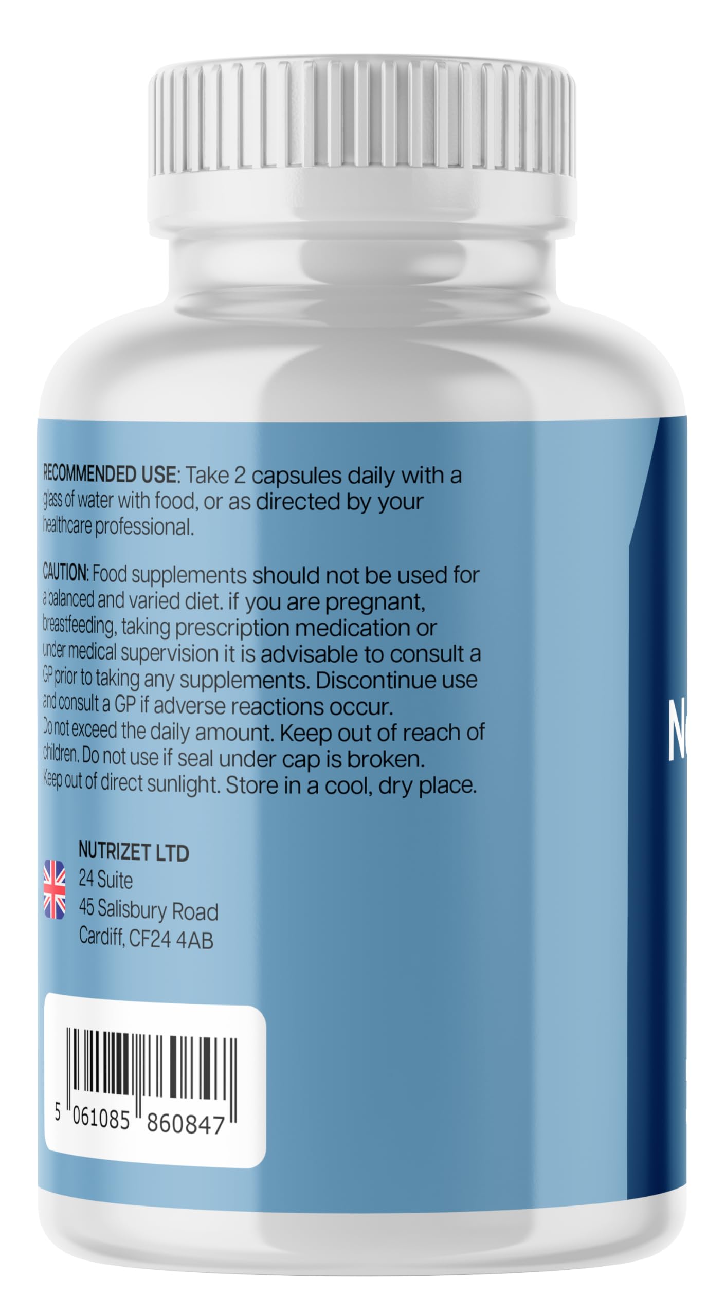 Nutrizet Ltd Nerve Fresh | Powerfull Nerve Support | One Months Supply | 60 Capsules | Vegan