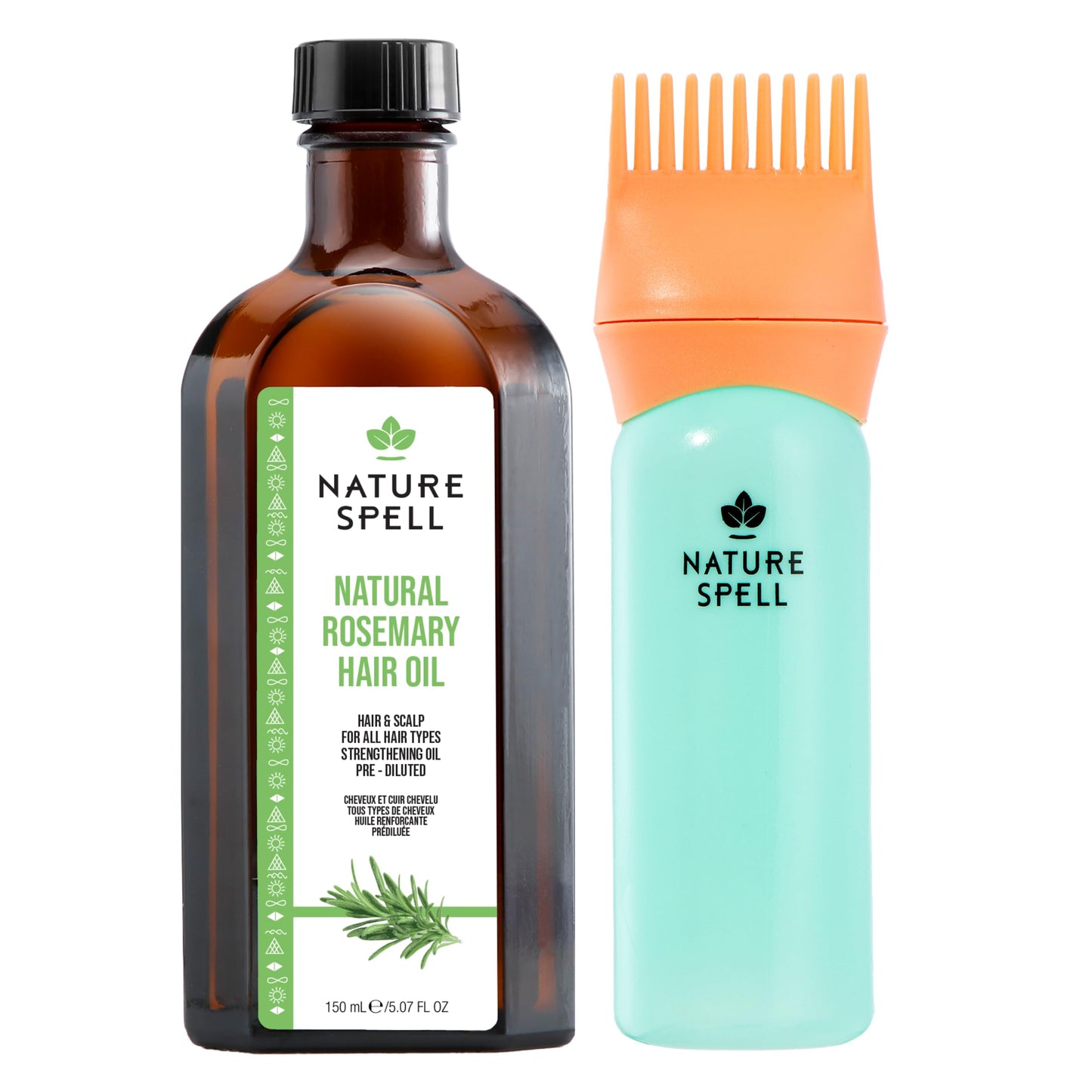 Nature Spell Rosemary Oil for Hair Growth with Root Comb Applicator, 150ml