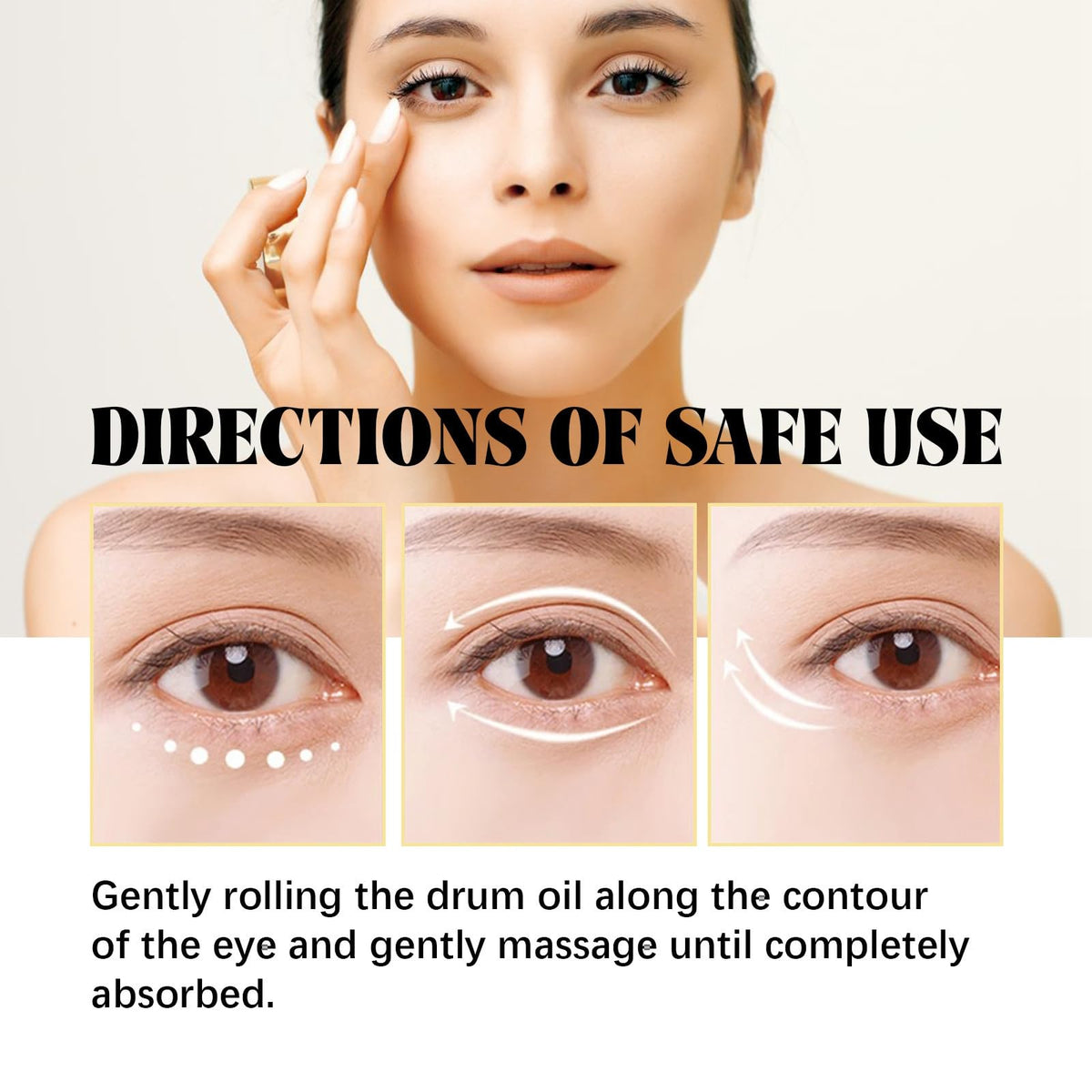 HIVETZ Rollerball Castor Oil,Castor Oil and Frankincense Eye Roller,Castor Oil Eye Roller Serum,Eye Cream for Dark Circles and Puffy Eyes,Eye Cream Anti Aging Skincare,Eye Bags Remover,Firming Eye Cream
