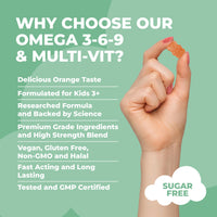 8 Hour Sleepwell Kids Omega 3, 6 & 9 Gummies – Vegan, Sugar & Gluten-Free | Plant-Based Omega with 8 Essential Vitamins | Chewable Multivitamin for Kids, Tasty Alternative to Fish Oil | 1 Month Supply