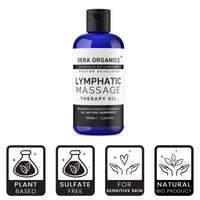 Lymphatic Drainage Massage Oil – Arnica, Coconut & Essential Oils for Detox, Circulation & Post-Surgery Recovery – Supports Lipoedema, Swelling & Massage Therapy – 100ml | Sera Organics