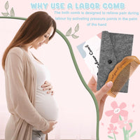 GADITIEK Birthing Comb for Labour,Wooden Birth Comb,Labour Essentials,Postpartum Essentials,Acupressure Tool for Anxiety Relief, Natural Pain Relief, Stress Relief for Pregnant Women