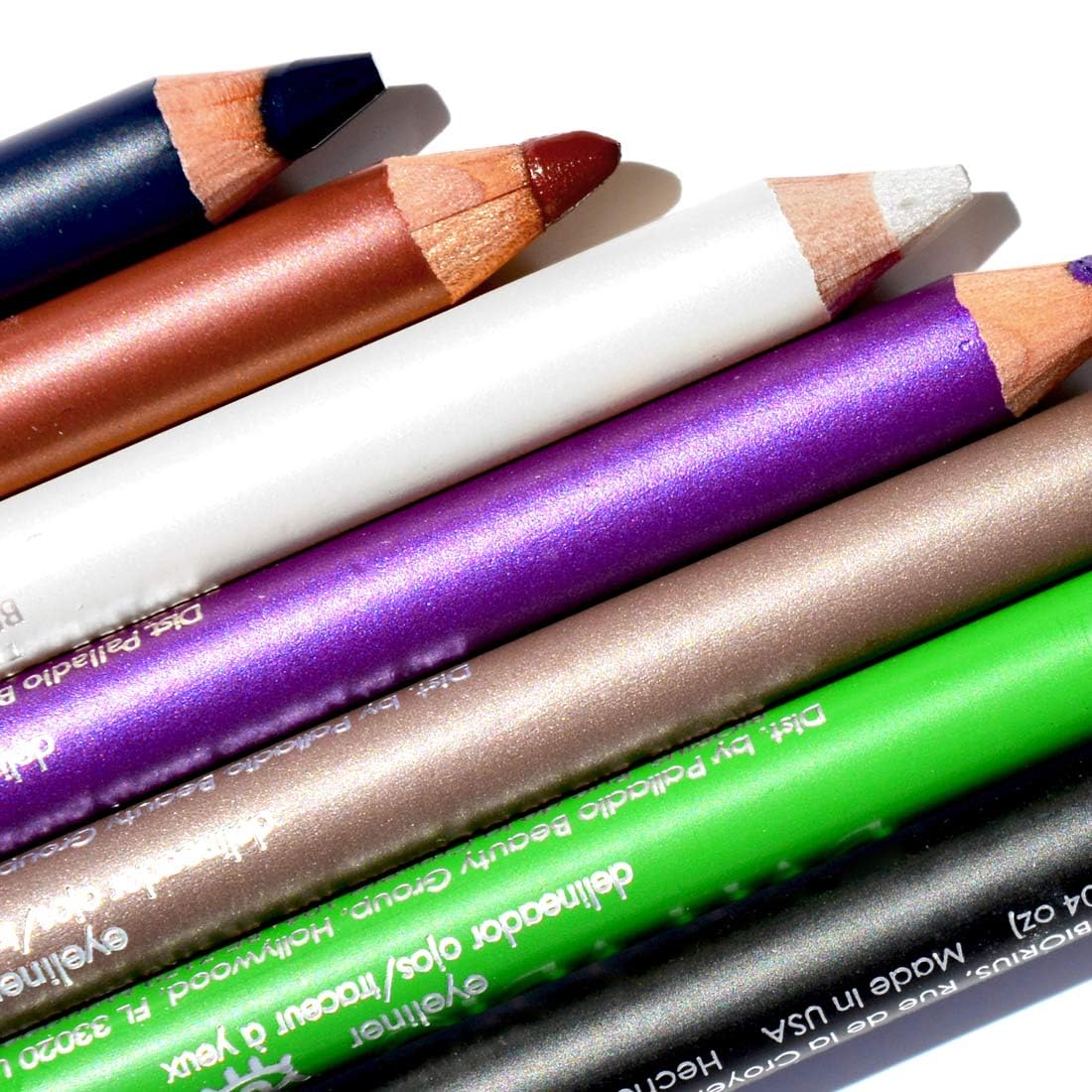 Palladio Wooden Eyeliner Pencil, Thin Pencil Shape, Easy Application, Firm yet Smooth Formula, Perfectly Outlined Eyes, Contour and Line, Long Lasting, Rich Pigment, Lavender