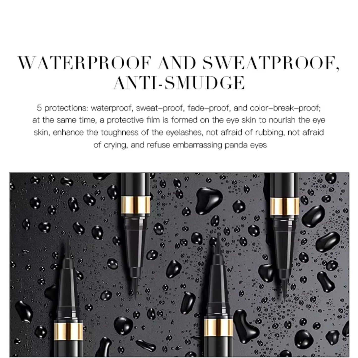 Generic Liquid Eye Liner, Easy To Use Eyeliner Pen, Waterproof and Smudge Proof, Longlasting Liner Stays On All Day & Night, Goes On Smoothl Without Smudging or Skipping (Red)