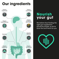 Feel Complete | Gut 3-in-1 | Premium Digestive Supplement | Probiotics & Digestive Enzymes & Prebiotics | Gut Health | Vegan | Made in The UK | 60 Capsules