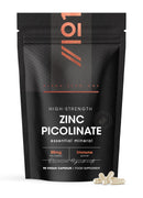 ALPHA01 Zinc Picolinate 25mg – 90 Vegan Capsules (3 Months Supply) – 250% Daily NRV - Elemental Zinc Picolinate – Resealable and Recyclable Pouch by Alpha01