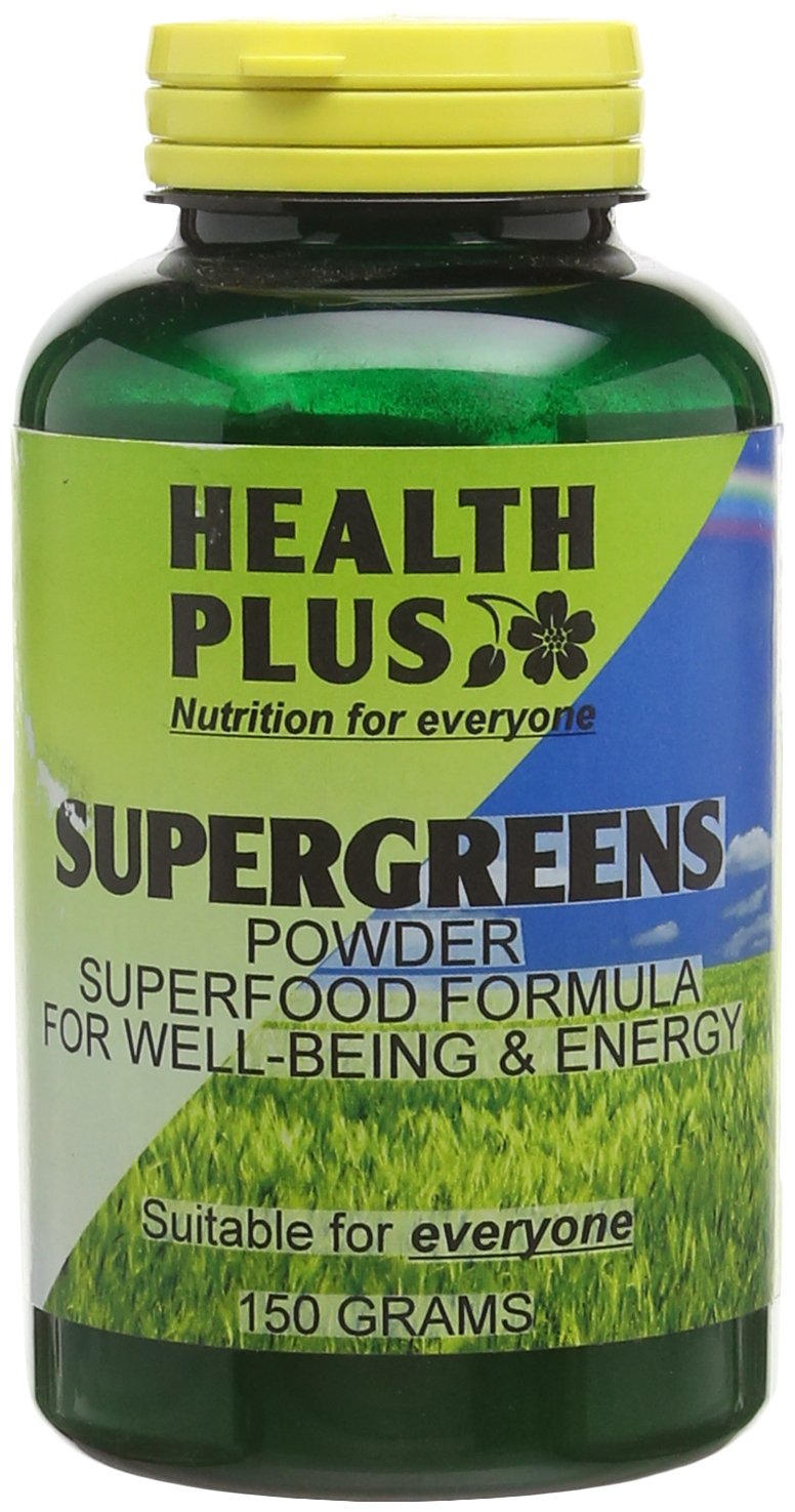 Health Plus SuperGreens Powder : Superfood General Health & Well-Being Supplement : 150g