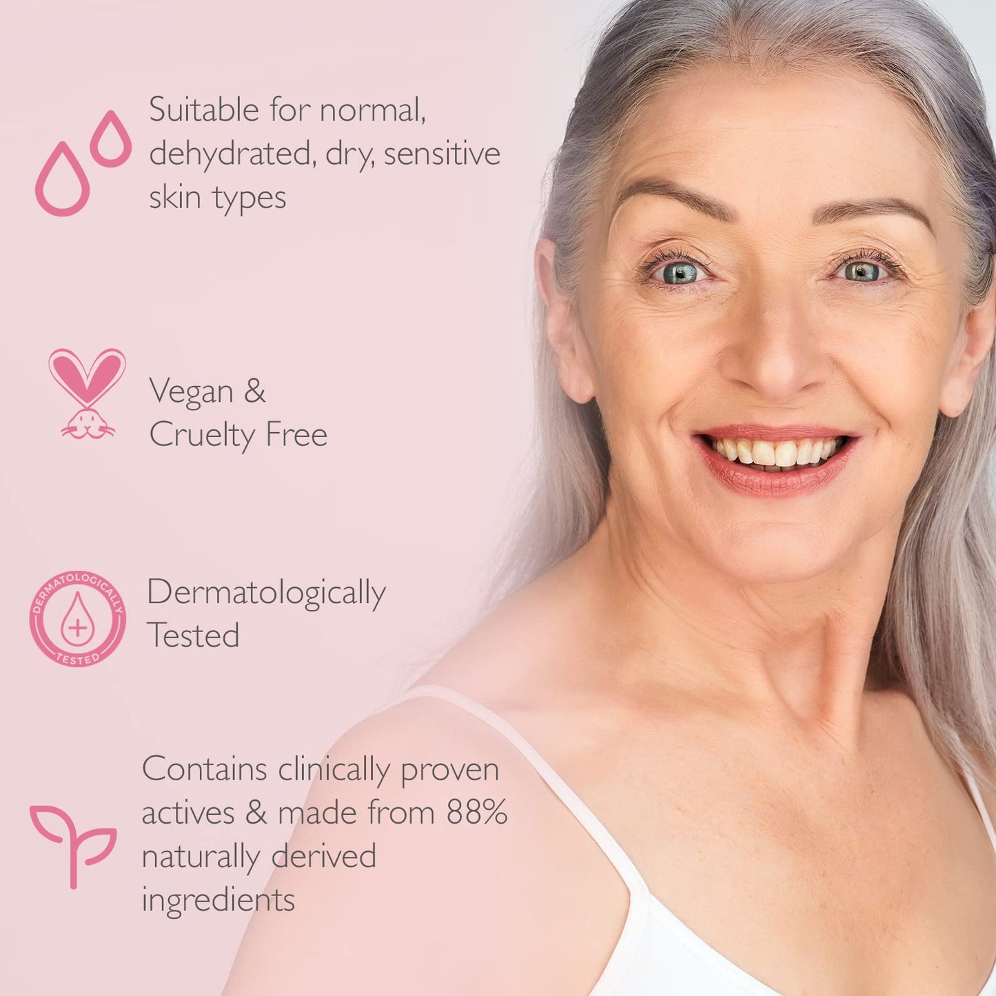 SKINICIAN Soothing Eye Makeup Remover - Premium Oil Free Eye Makeup Remover - Facial Cleanser for Sensitive Skin - Lash Cleanser with Vitamin E - Vegan & Cruelty Free Skincare (250ml)