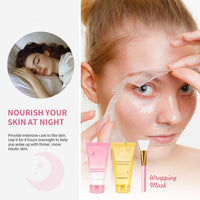 Shefave Turmeric & Collagen Night Wrapping Mask, Collagen Mask Overnight Peel Off Face Mas K – Hydrating, Firming & Revitalising For Glowing Skin, Korean Skincare