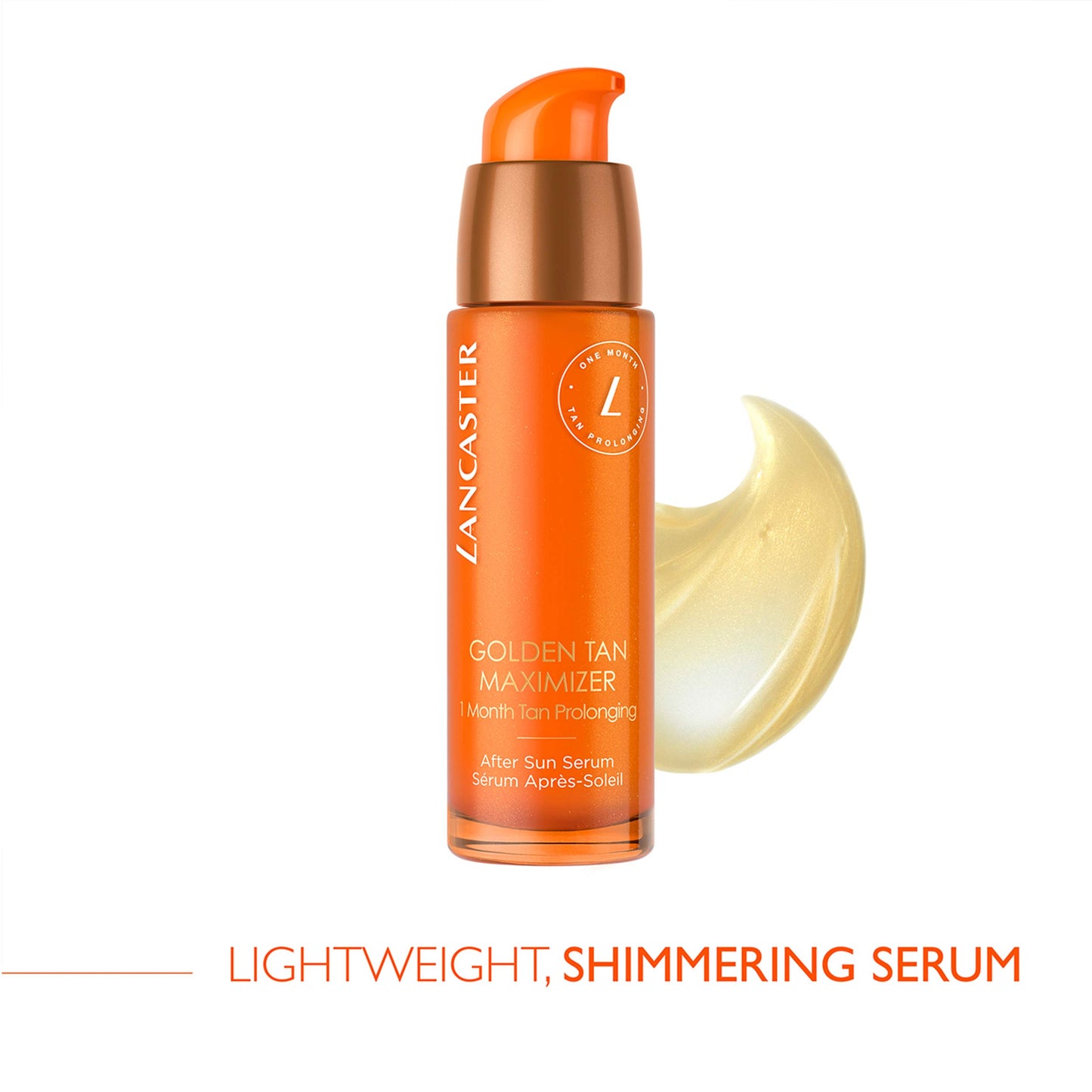 Lancaster Golden Tan Maximizer After Sun Face Serum 30ml, One Month Tan Prolonging, Natural Tan Accelerator, Soothes and Calms Sun-Exposed Skin, Softens Skin with Velvety Finish