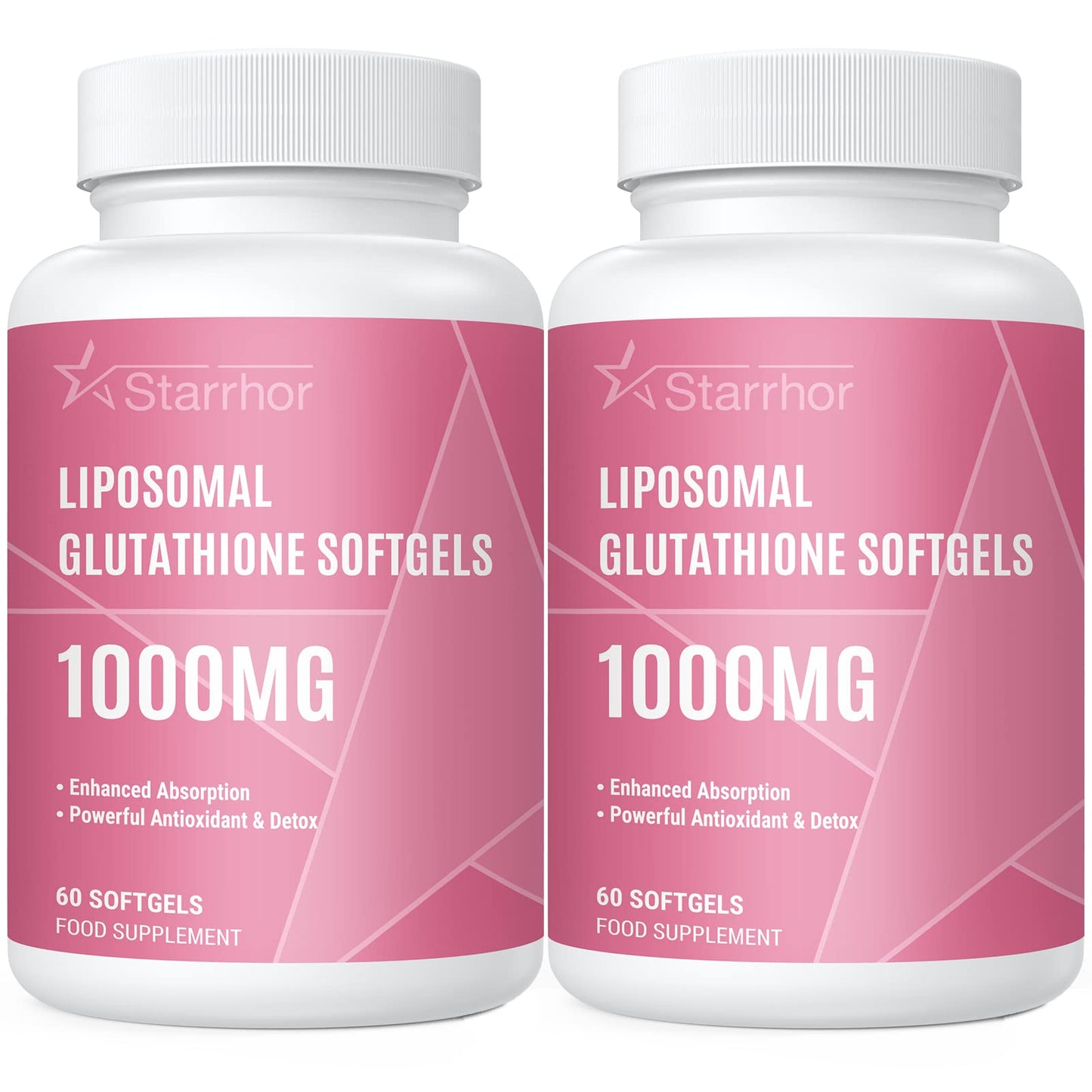 Starrhor Liposomal Glutathione Softgels, Glutathione Supplement 1000mg per Serving, Antioxidant Support, 120 Capsules