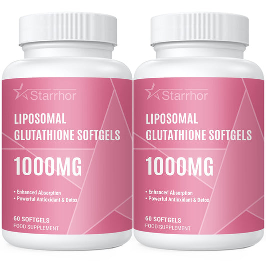 Starrhor Liposomal Glutathione Softgels, Glutathione Supplement 1000mg per Serving, Antioxidant Support, 120 Capsules