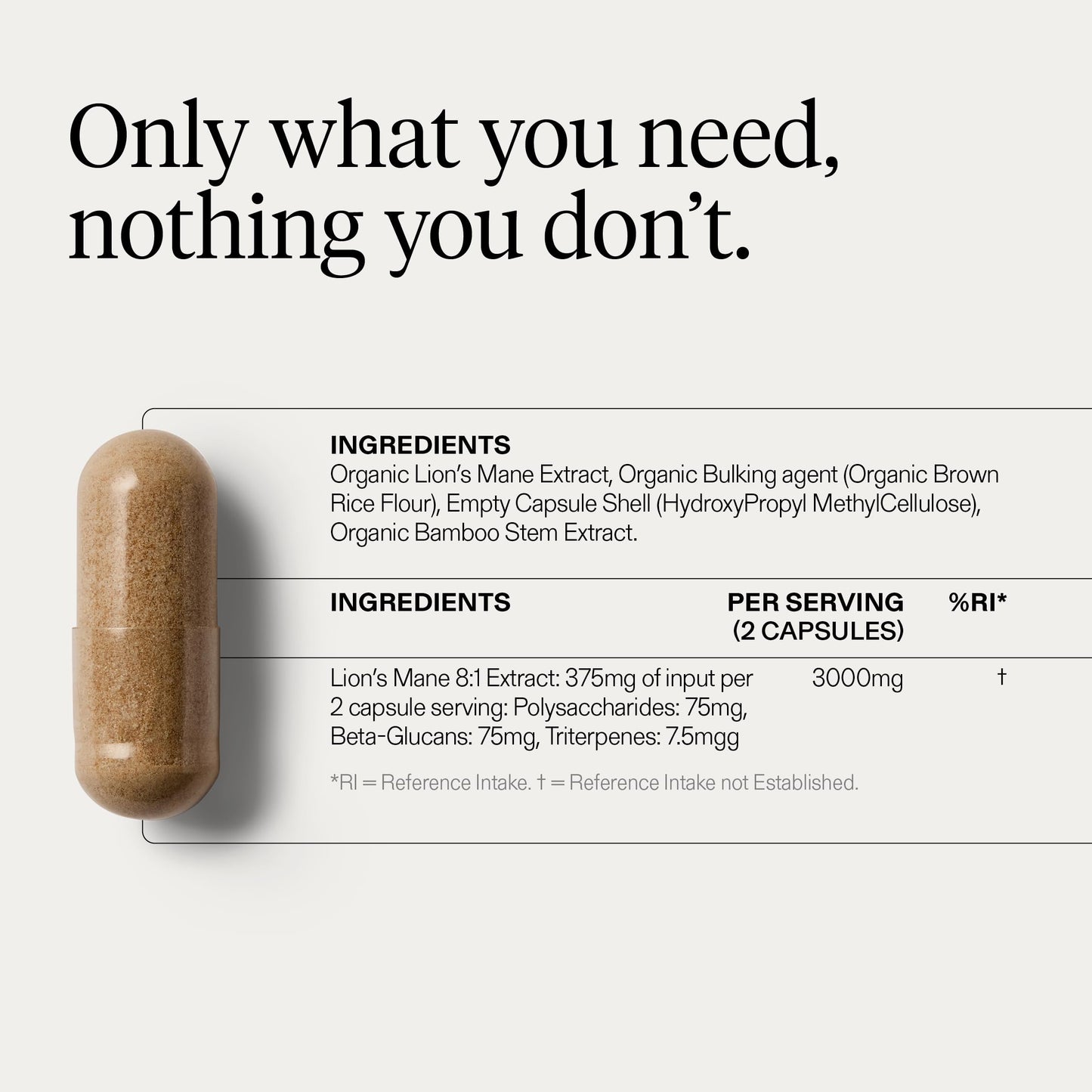 Puresport Lion's Mane Mushroom Supplement Capsules (30 Day Supply), High Strength 3000mg with 20% Polysaccharides and Piperine, Supports Brain Focus, Energy and Memory, Vegan-Friendly
