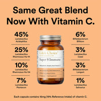 High Strength Probiotics – Udo's Choice Super 8 Immune – 42 Billion Cell Count with Vitamin C for Immune Support – 8 Human-Adapted Strains – Gut & Digestive Health – 60 Capsules