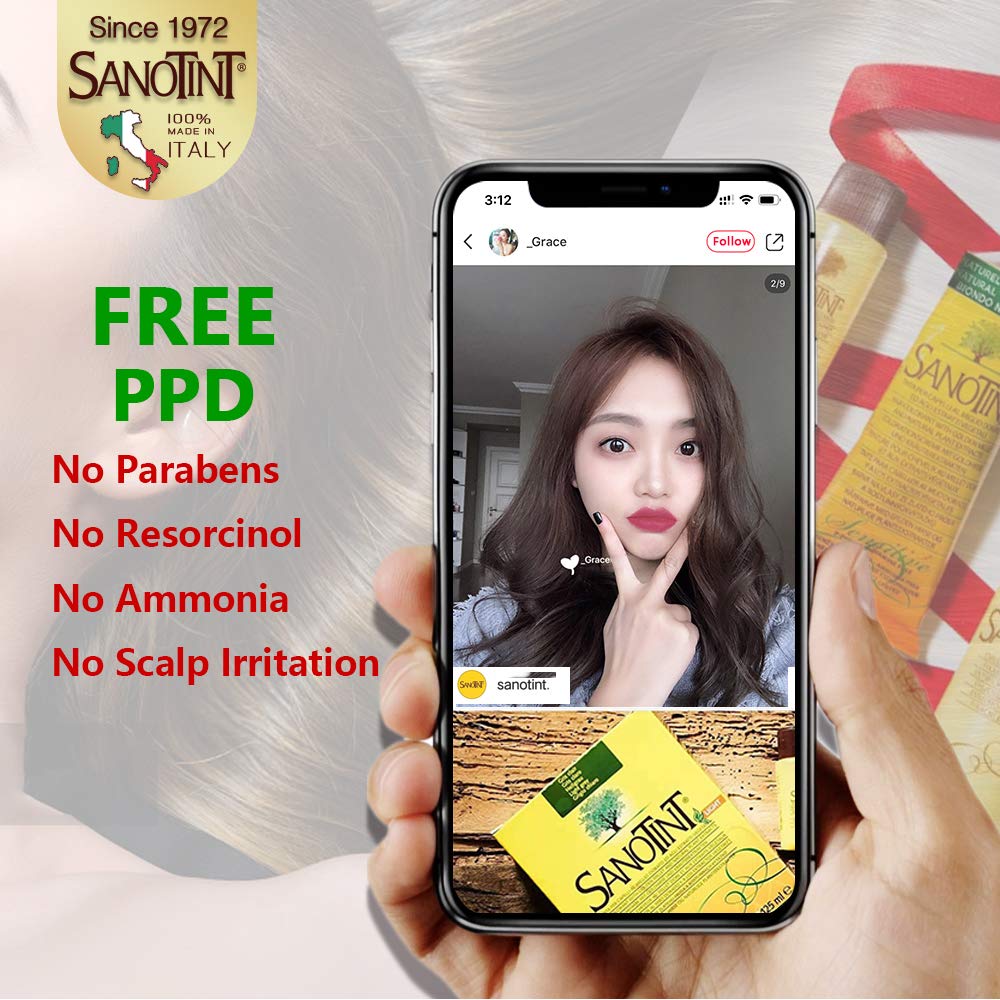 Sanotint Classic Hair Color Imported From Italy (125 ml) (Light Natural Brown)