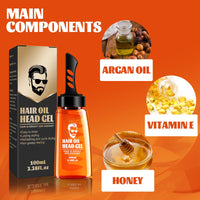 Alelyer Hair Styling Gel for Men, 2-in-1 Hair Wax Gel with Comb, Hair Styling Gel for Men, Hair Gel with Comb, Hair Oil Head Gel, Hair Styling Gel with Comb for Men, Long-Lasting, Quick Building, 100 ml