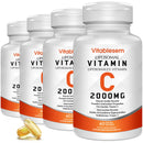 Vitablesem Liposomal Vitamin C Capsules 2000MG (4 Pack) - High Strength Gluten Free & Ascorbic Acid - Immune Support Antioxidant Supplement - Non-GMO