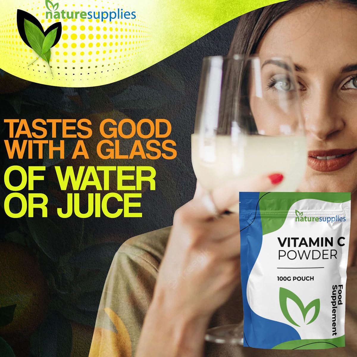 Vitamin C Powder 100g Ascorbic Acid UK Non GMO - Pharmaceutical Grade, Highly Concentrated No Chemicals in Our Supplements - Suitable for Vegans - Naturesupplies…