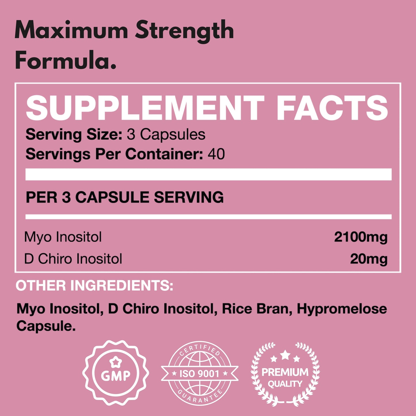 Freak Athletics Myo-Inositol & D Chiro Inositol - Supports Women with PCOS -120 Capsules - Promotes Hormonal Balance & Normal Ovarian Function