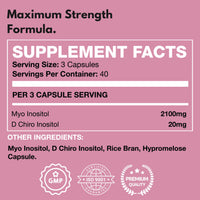 Freak Athletics Myo-Inositol & D Chiro Inositol - Supports Women with PCOS -120 Capsules - Promotes Hormonal Balance & Normal Ovarian Function
