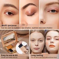 Oulac Light Brown Eyebrow (Powder + Gel) Kit Makeup, 2 Colours Fills & Contours Brows with Brush, Mirror, Waterproof Eye Brow Pomade, Blonde Hair for Natural Looking 3.2 g (Golden blonde)
