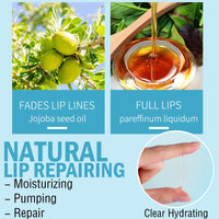 KAYZON Lip Plumper Lip Gloss, Lip Maximizer Balm Plumper Lip Extreme Volume, Healthy Enhancer Hydrated Lips, Moisturize, Eliminate Dryness Wrinkles Enhances Plump Gloss (Clear Pink Color)