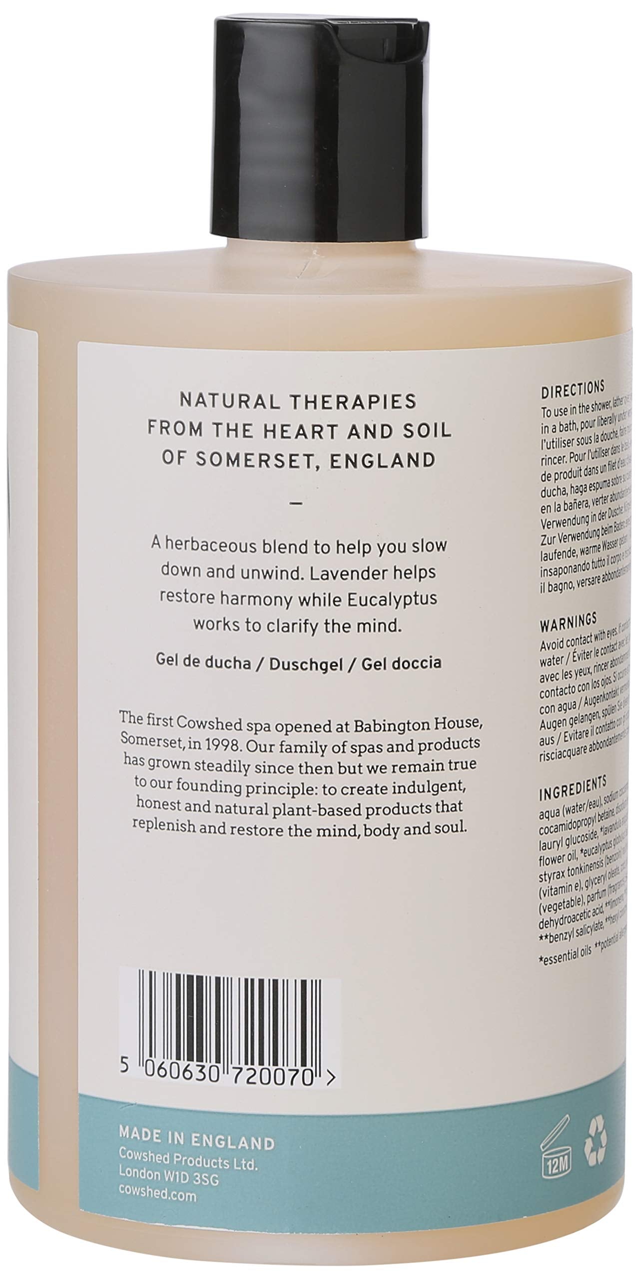 Cowshed Relax Calming Bath & Shower Gel, 500 ml