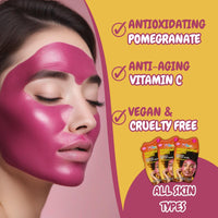 7th Heaven Passion Peel Off Face Mask with Vitamin C, Pack of 6 - Brightening Boost - All Skin Types
