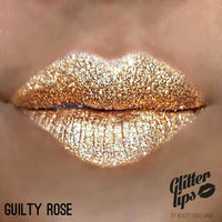 BEAUTYBLVD Glitter Lips, Cruelty Free Lip Kit - Guilty Rose