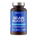 Brain Boost Nootropic High Strength Focus Supplement for Memory, Mood & Clarity with Lions Mane, Ginkgo Biloba, Bacopa, L-Carnitine, Guarana, L-Tyrosine, Rhodiola Rosea, Vitamin B12, B3, B6, & Folate