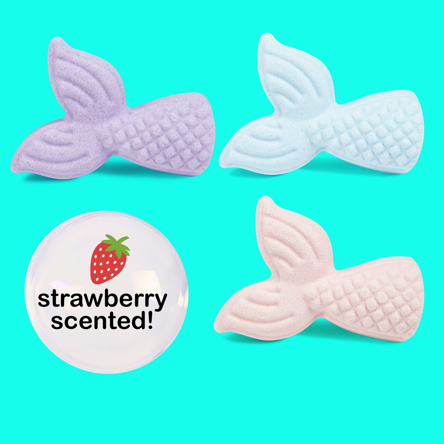 abeec Mermaid Bath Bombs – Bath Bomb Set in Colours: Pink, Purple and Blue – 10 Bath Bombs for Kids – Fizzy Bubble Bath Sets for Children’s Gifts – Bubble Bath