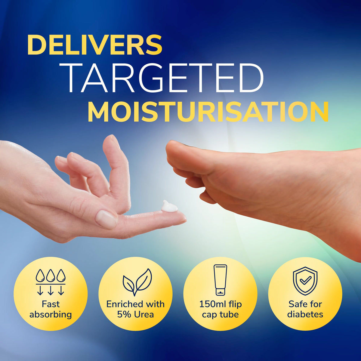 Dr. Scholl's ExpertCare Intense Nourish Foot Cream for Hard Skin 150ml, Deeply Moisturising Cream with Urea, Vitamin E & Provitamin B5 Complex for Softer Smoother Feet