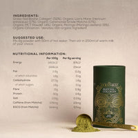 Ancient + Brave Matcha + Collagen 150g Tub - Lion's Mane Mushroom Powder for Mental Clarity - Hydrolysed Collagen Peptides - for Skin, Hair & Nails - Organic Matcha Tea, MCT Oil, Moringa & Cinnamon