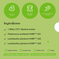 Floradapt Gut Support Probiotics for Bloating Relief, Improved Digestion & IBS Relief | Vegan & Certified Gut Health Supplement | Recommended by The WGO | (30 Day Supply)