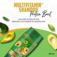Vatika Naturals Avocado Oil Shampoo - 425ml | Protein Boost with Avocado & Natural Oils | Specially Formulated For Healthy Hair
