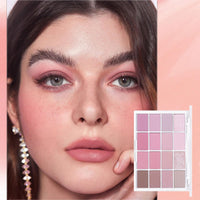 LYNTYAOU Pink Eyeshadow Palette Make-Up Palettes, Brown Shimmer Eye Shadow Pallets for Women, Cool Girl Matte Make Up, Glitter Eyeshadows 16 Colour Nude Natural, Waterproof Long Lasting Highly Pigmented