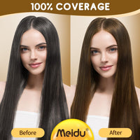 IIIMEIDU Black Hair dye Shampoo 3 in 1, Natural Hair Color Shampoo for Gray Hair, Herbal Hair Dye Shampoo for Women and Men 100% Grey Hair Coverage,350ml (Chestnut brown)